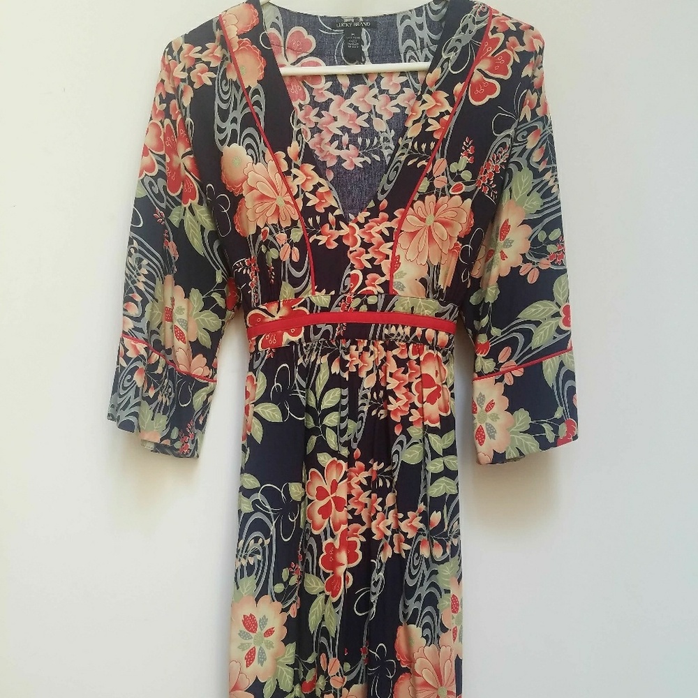 GORGEOUS Lucky Brand colorful, floral dress